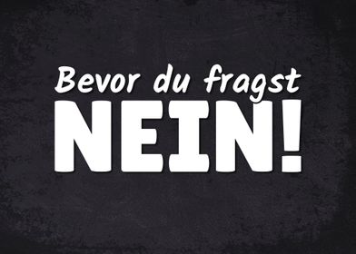 Bevor du Fragst Nein