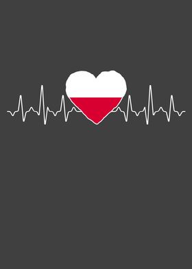 Poland Heartbeat Flag