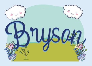 BRYSON Baby Name Sign Gift