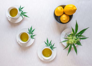 Lemon and cannabis tea