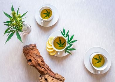 Lemon and cannabis tea 