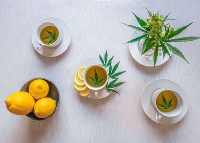 Lemon and cannabis tea 