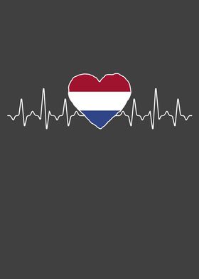 Netherlands Heartbeat Flag