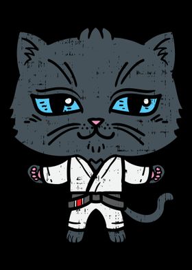 Kawaii Cat in BJJ Uniform