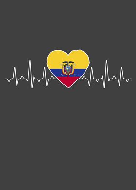 Ecuador Heartbeat Flag