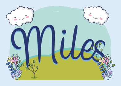MILES Baby Name Sign Gift