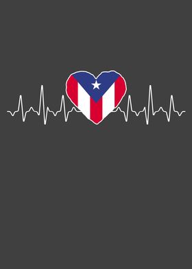 Puerto Rico Heartbeat Flag