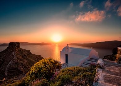 Sunset over Santorini