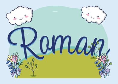 ROMAN Baby Name Sign Gift