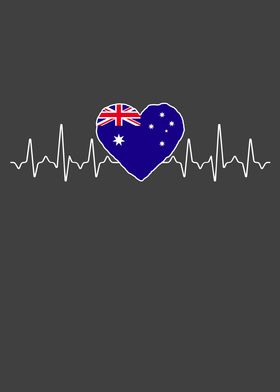 Australia Heartbeat Flag
