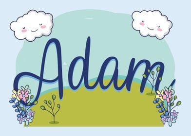 ADAM Baby Name Sign Gift