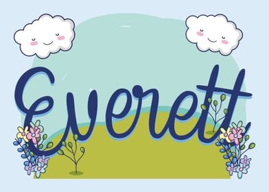 EVERETT Baby Name Sign