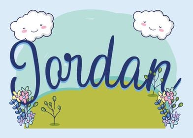JORDAN Baby Name Sign Gift
