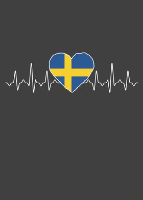 Sweden Heartbeat Flag