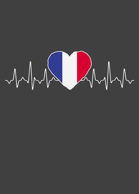 France Heartbeat Flag