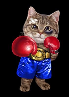 Boxer Champion Tabby Cat