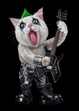 Punk Rock Guitarist Cat