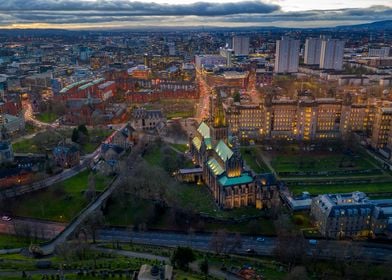 Glasgow Cathedral Sunset