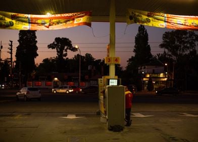 Dusk Gas Station