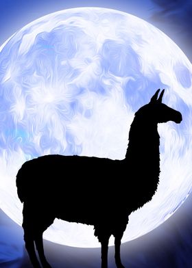 Llama on the moon