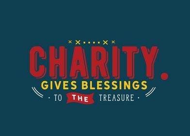 Charity gives blessings