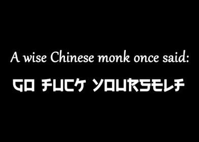 A Wise Chinese Monk