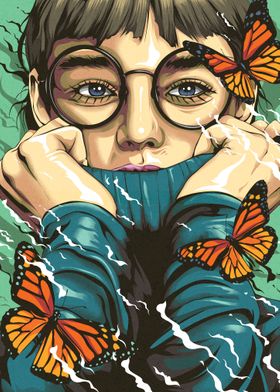 Girl With Butterfly