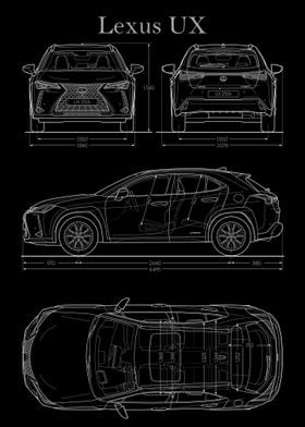 Lexus UX 2019 Blueprint