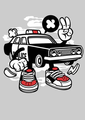 Cartoon Police Car
