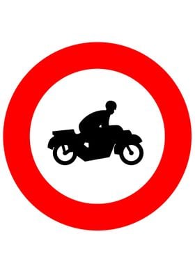 Macau Road Sign No Moped