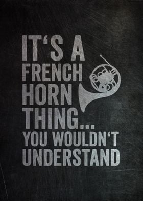 French Horn Poster