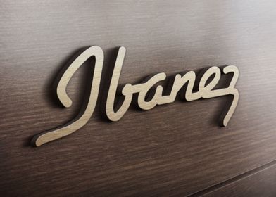Ibanez Logo emblem text  