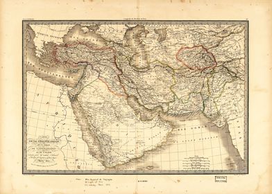Middle East Map 1842