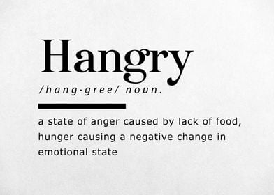 Funny Definition Hangry