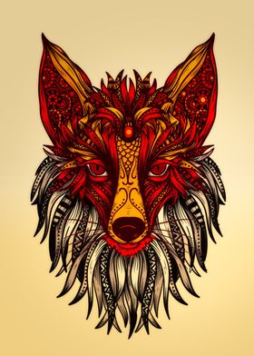 Fox Mandala Design