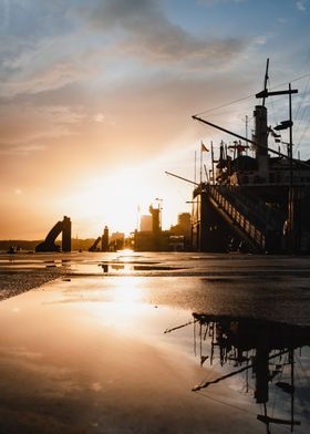 Sunset in Hamburg