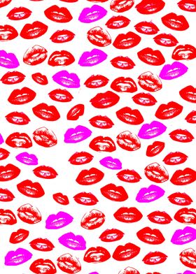 Pink Lips Pattern 