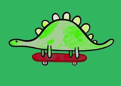 Skateboard Dinosaur