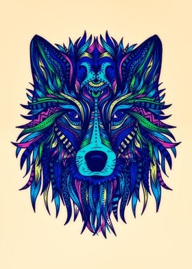 Wolf Mandala Design