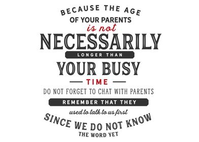 the age of your parents