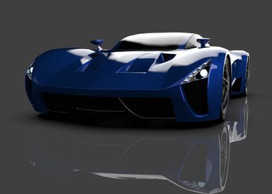 Blue racing  car 