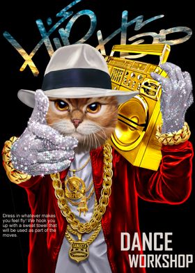 Hip Hop Rapper Tabby Cat