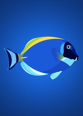 Blue Fish Illustration