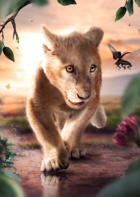 The Chasing Lion Cub