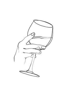 Minimalistic Wine Glass