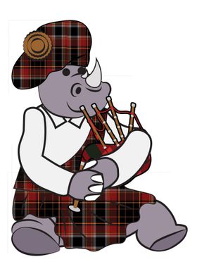 Rhinoceros Playing Bagpipe