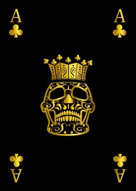 Playing card king gold sk