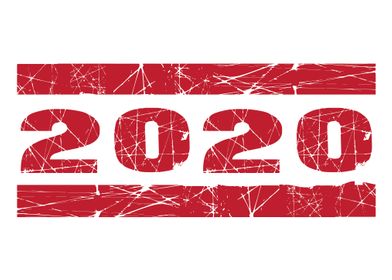 2020 Red Rubber Ink Stamp