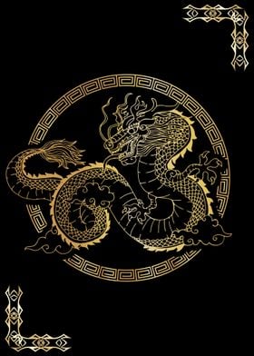 Golden Asian Dragon