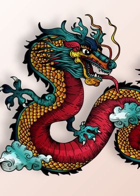 Colorful Japanese Dragon